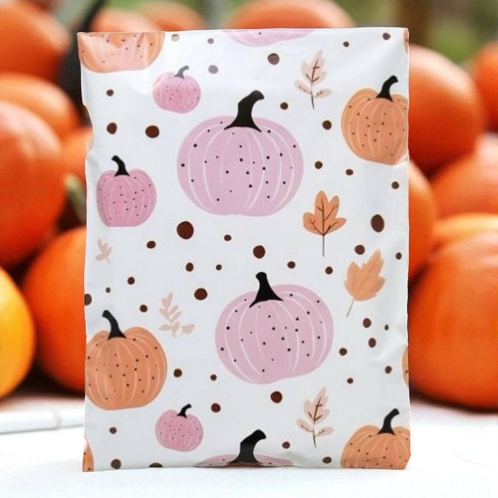 Pumpkins Poly Mailers 10x13 Pack of 25 - Picture 3 of 10